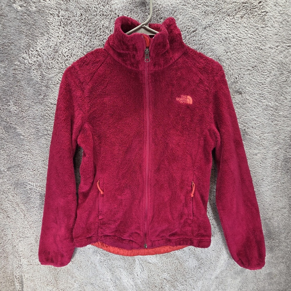 The North Face Jacket Womens Small Pink Fleece Full Zip Pockets Warm Soft
